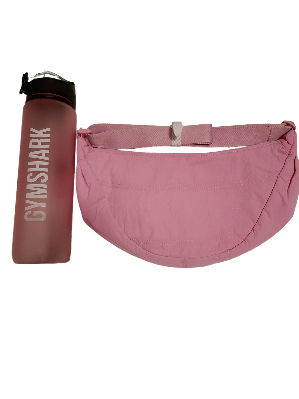 NEW Gymshark Pink Crossbody Bag + Pink Water Bottle Bundle | Sold Out | NWT